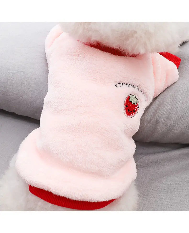 Cute Fruit Print Fleece Pet Jacket (Dog & Cat)