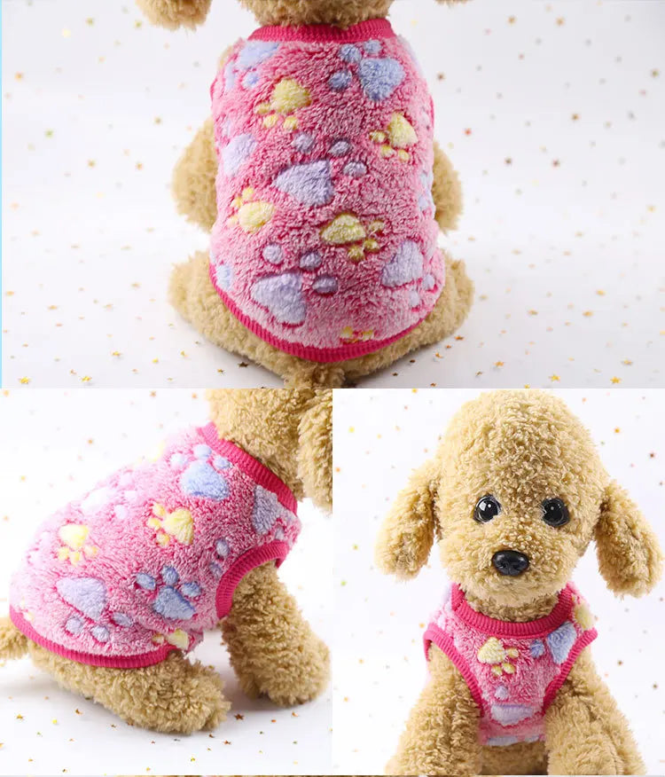 Winter Fleece Pet Vest for Small Dogs & Cats (XXS–XL)