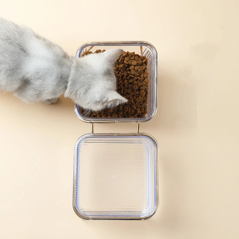 Neck-Friendly Feeding & Water Station for Cats and Dogs