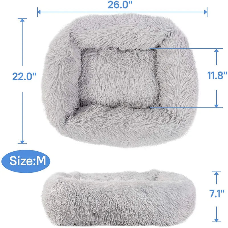 CloudCalm Plush Dog Bed