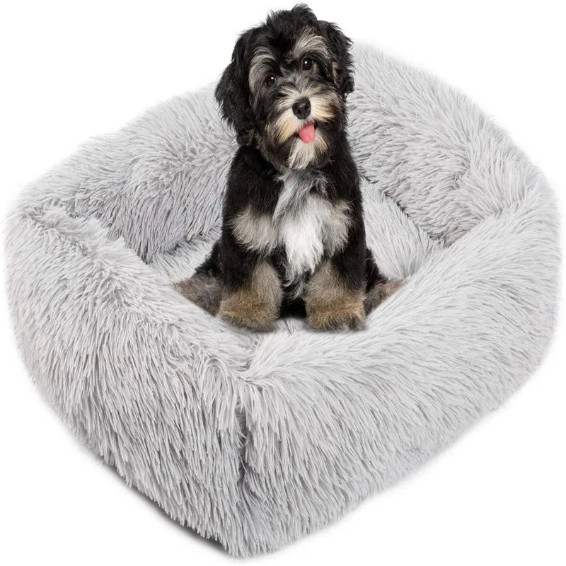 CloudCalm Plush Dog Bed