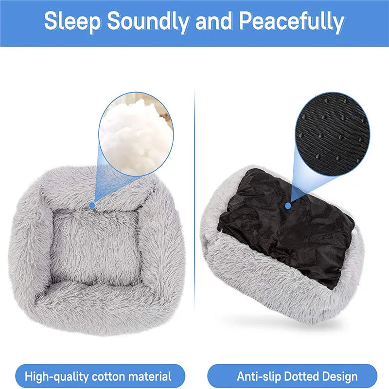 CloudCalm Plush Dog Bed