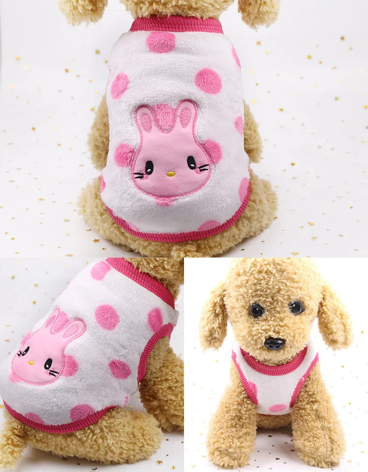 Winter Fleece Pet Vest for Small Dogs & Cats (XXS–XL)