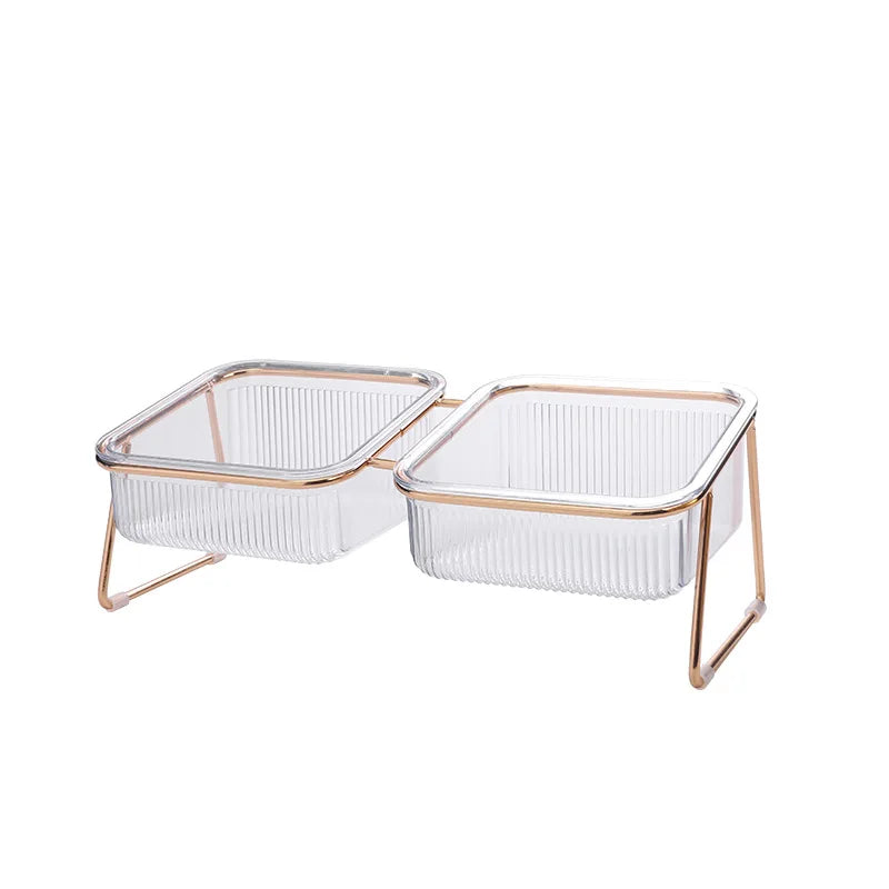 Neck-Friendly Feeding & Water Station for Cats and Dogs