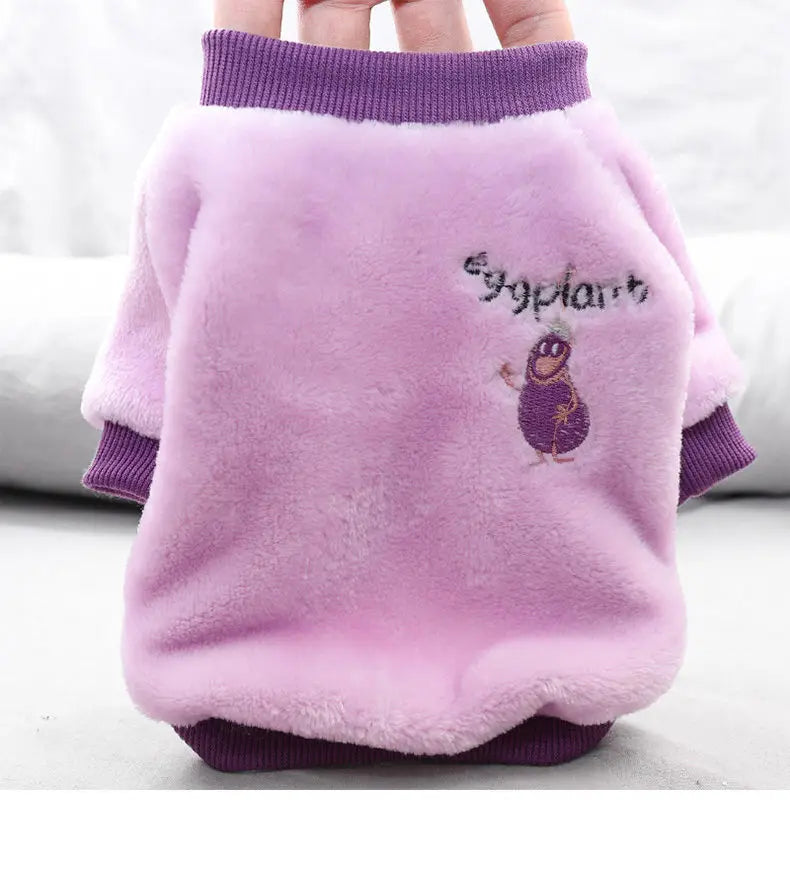 Cute Fruit Print Fleece Pet Jacket (Dog & Cat)
