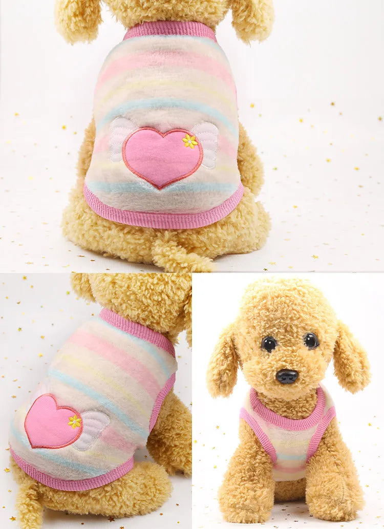 Winter Fleece Pet Vest for Small Dogs & Cats (XXS–XL)