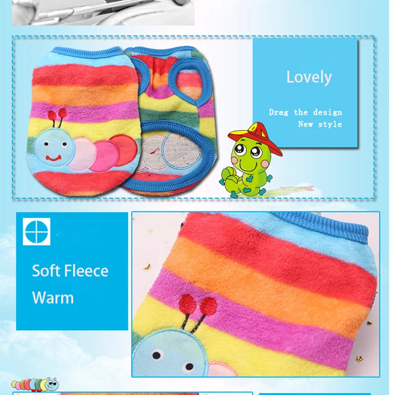 Winter Fleece Pet Vest for Small Dogs & Cats (XXS–XL)