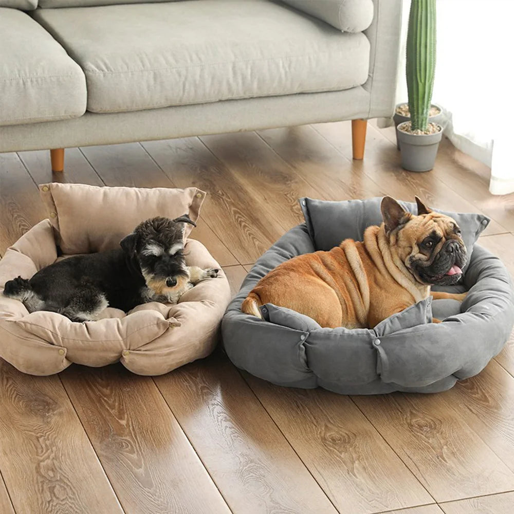 3-in-1 Cozy Cloud Pet Bed – Soft Cotton Sofa, Mat & Nest for Cats & Small Dogs
