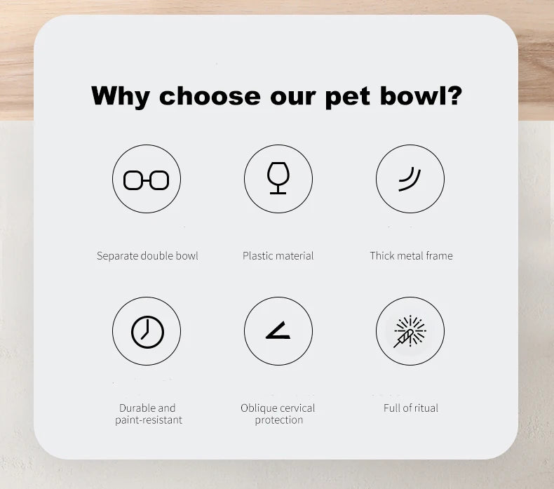 Neck-Friendly Feeding & Water Station for Cats and Dogs