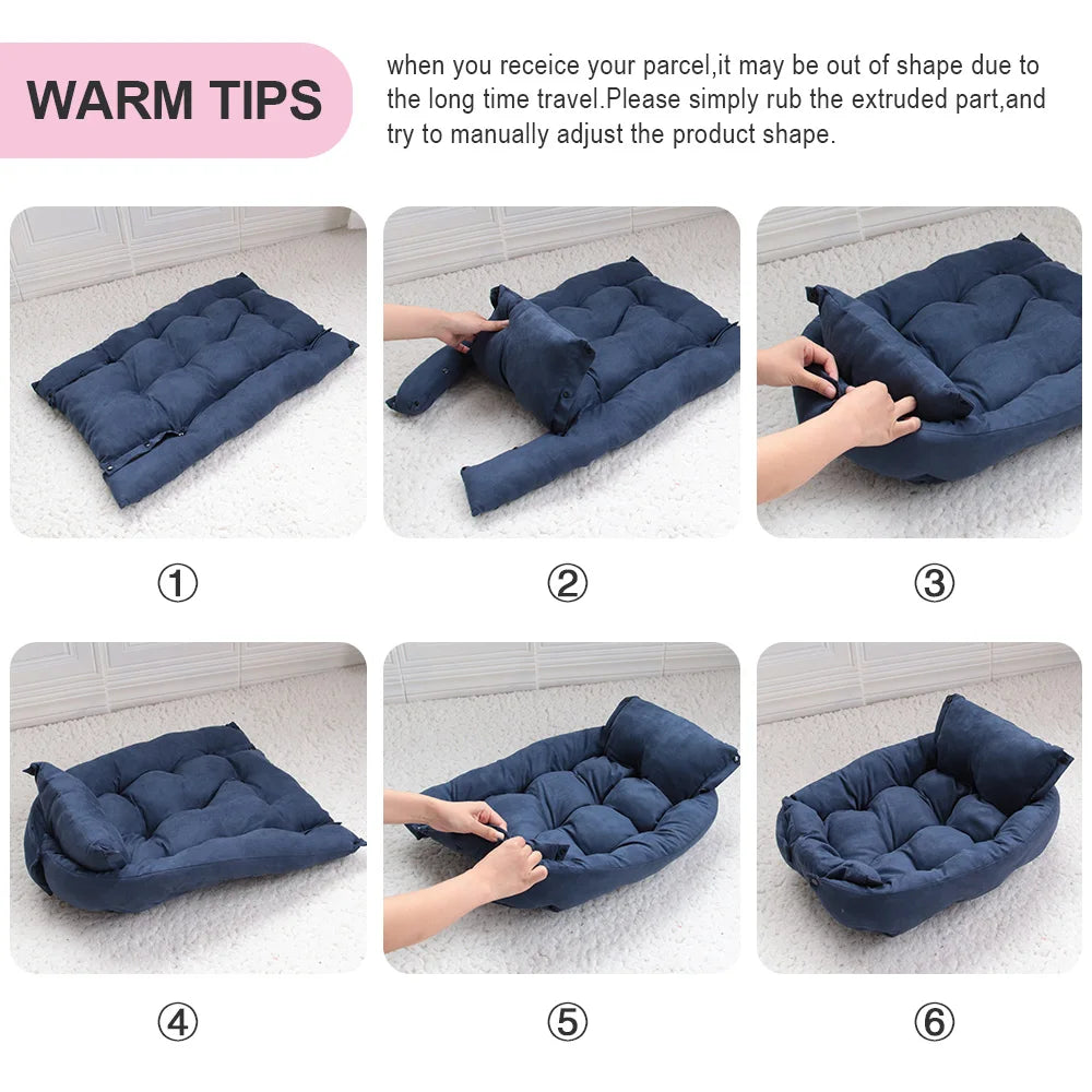 3-in-1 Cozy Cloud Pet Bed