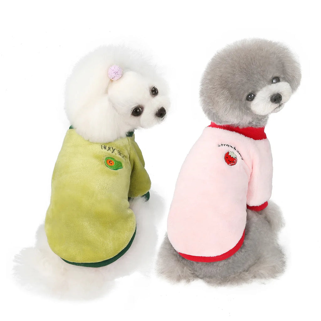 Cute Fruit Print Fleece Pet Jacket (Dog & Cat)