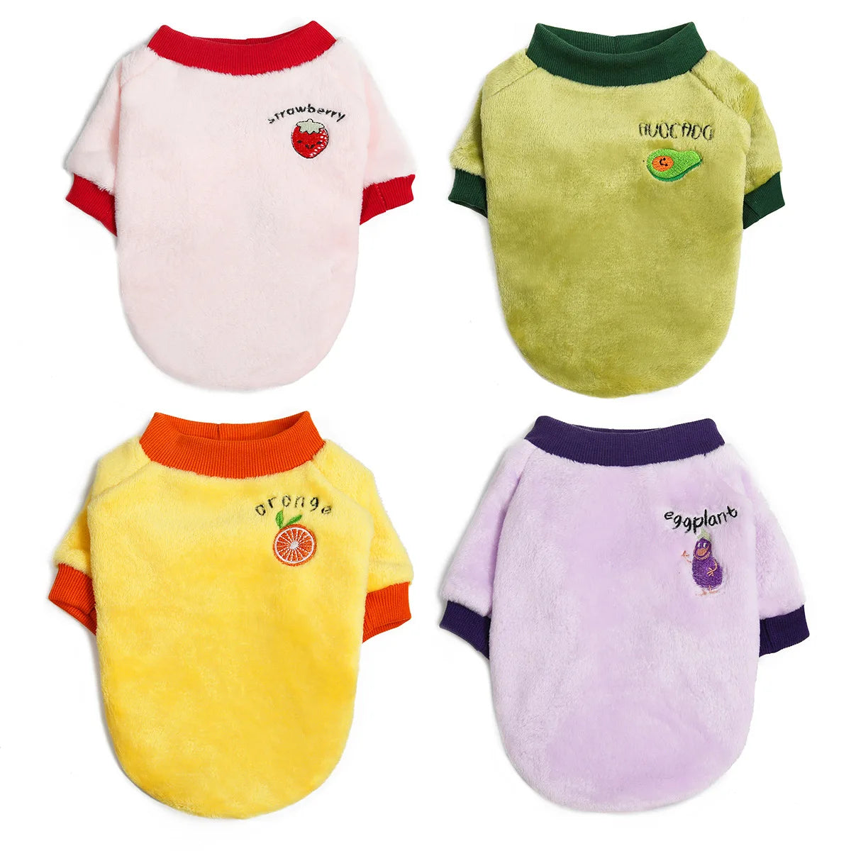 Cute Fruit Print Fleece Pet Jacket (Dog & Cat)