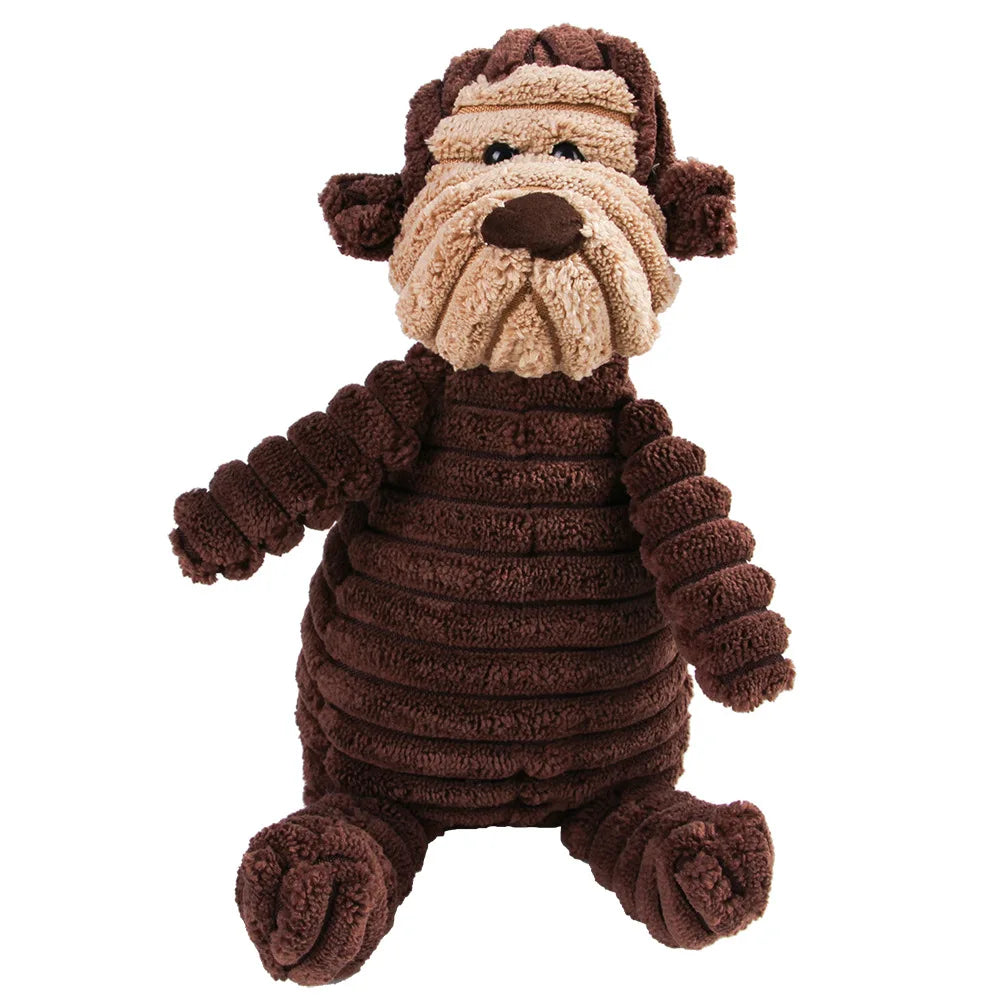 🐷 Crunchy Pals Corduroy Squeaky Dog Toy