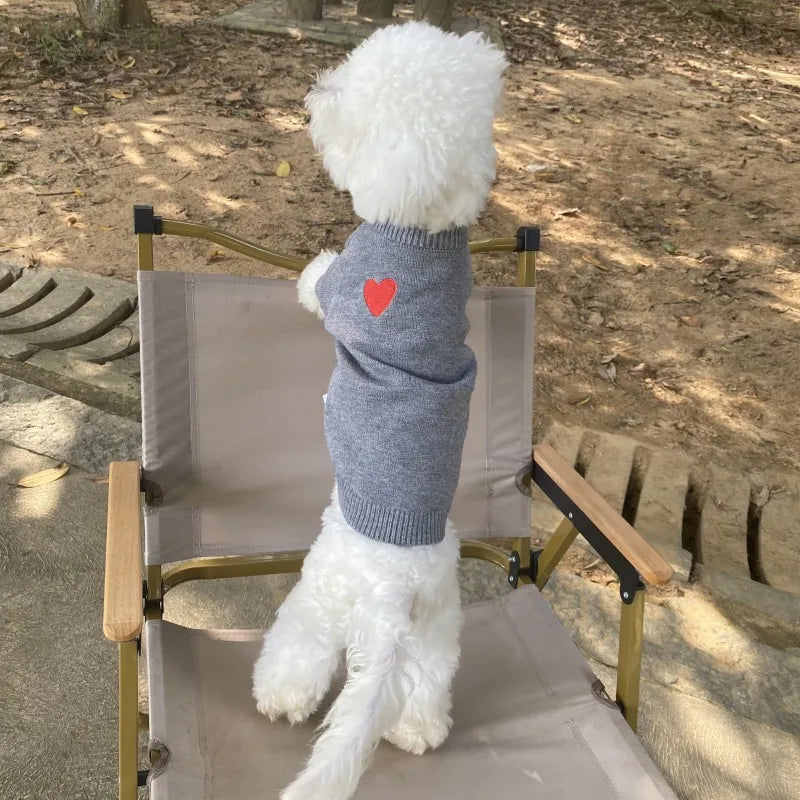 Love Heart Dog Hoodie Sweater ❤️🐶