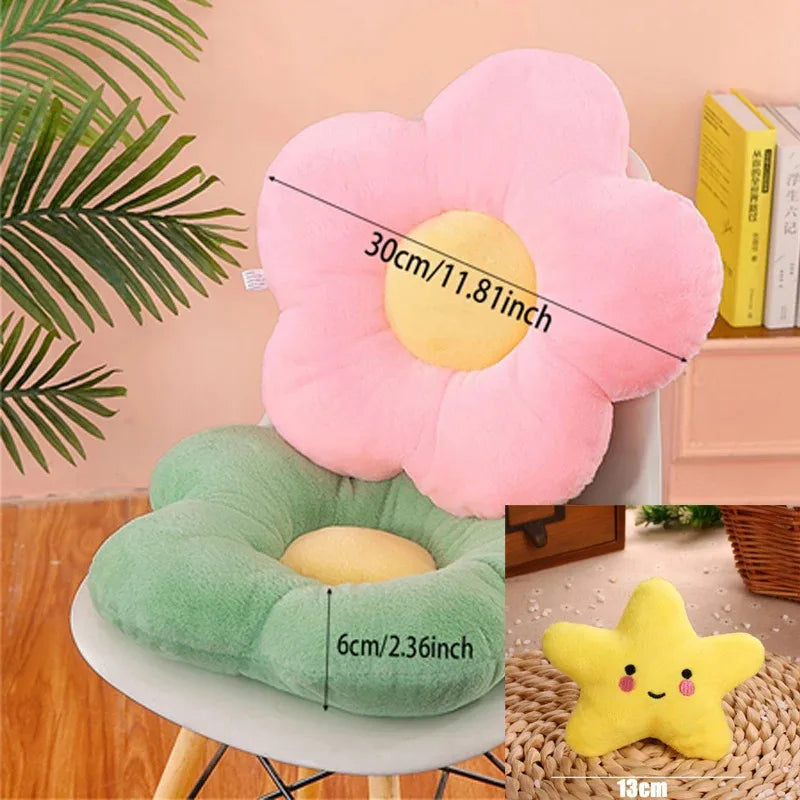 Flower Plush Pet Bed Mat – Soft Washable Cushion for Cats & Small Dogs, Cute Room Decor (30cm)