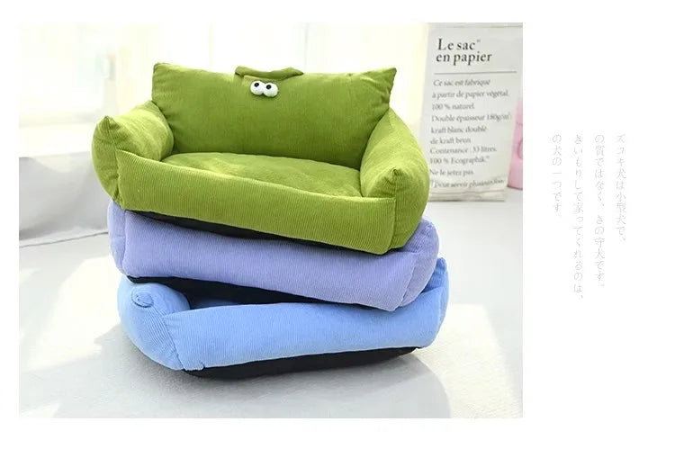 Mini Sofa Pet Bed (Cozy Linen Couch for Small Dogs & Cats) 🛋️🐾