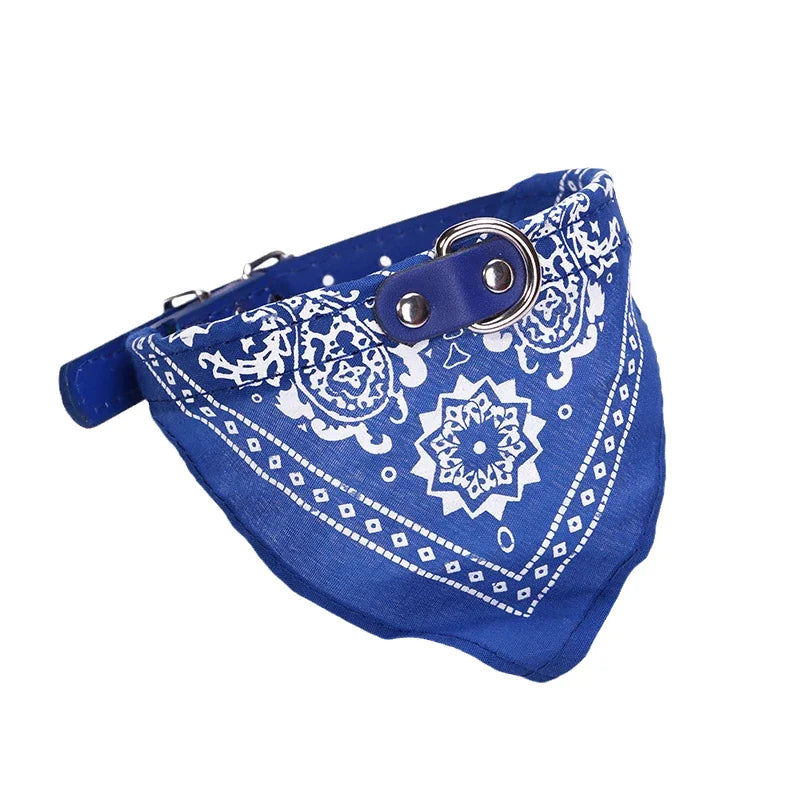 Printed Bandana Dog & Cat Collar (PU)