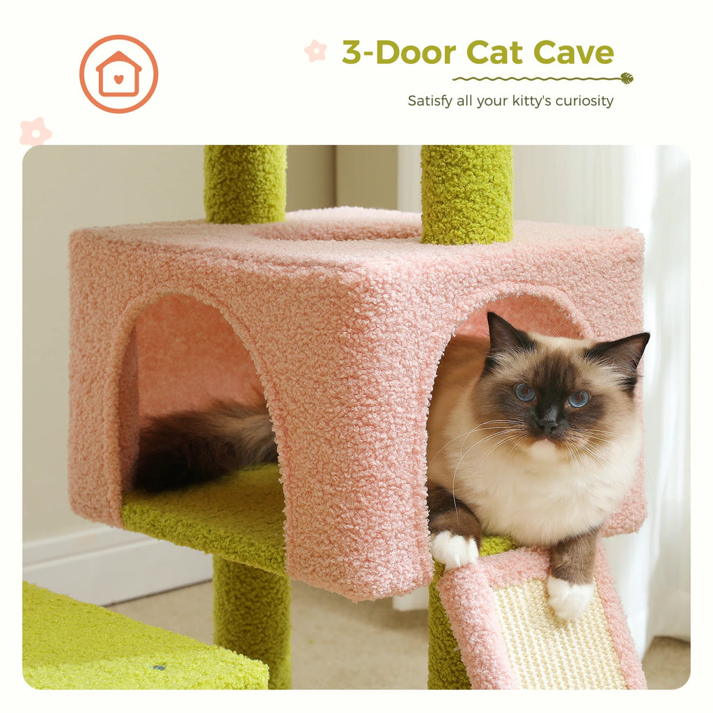BloomNest Cat Tree (Green)