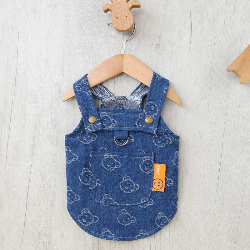 Denim Harness Dress for Small Dogs (Spring/Summer) 💙👗🐾