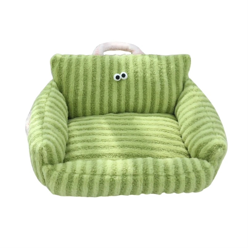 Mini Sofa Pet Bed (Cozy Linen Couch for Small Dogs & Cats) 🛋️🐾