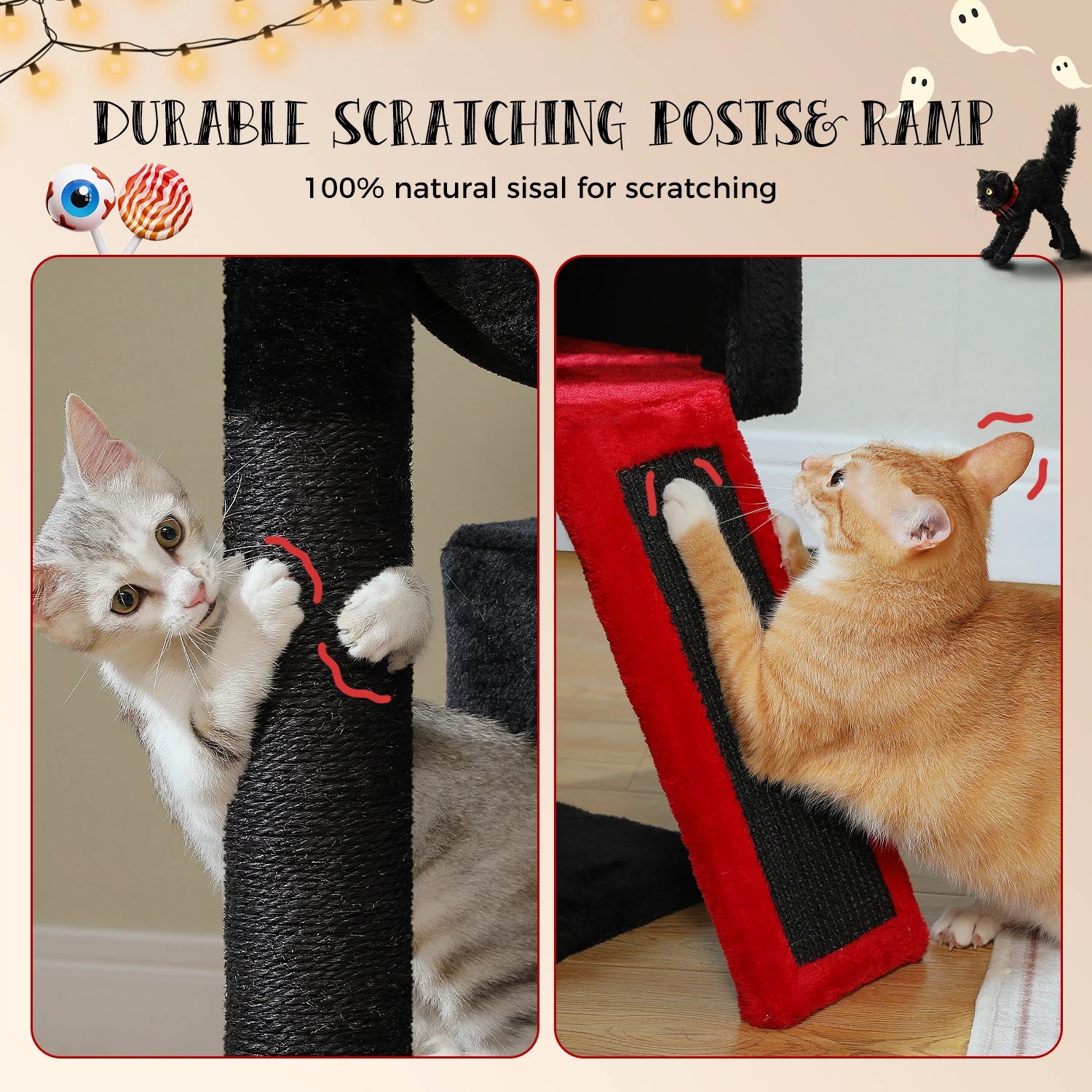 All-in-One Cozy Climbing & Resting Tower for Indoor Cats