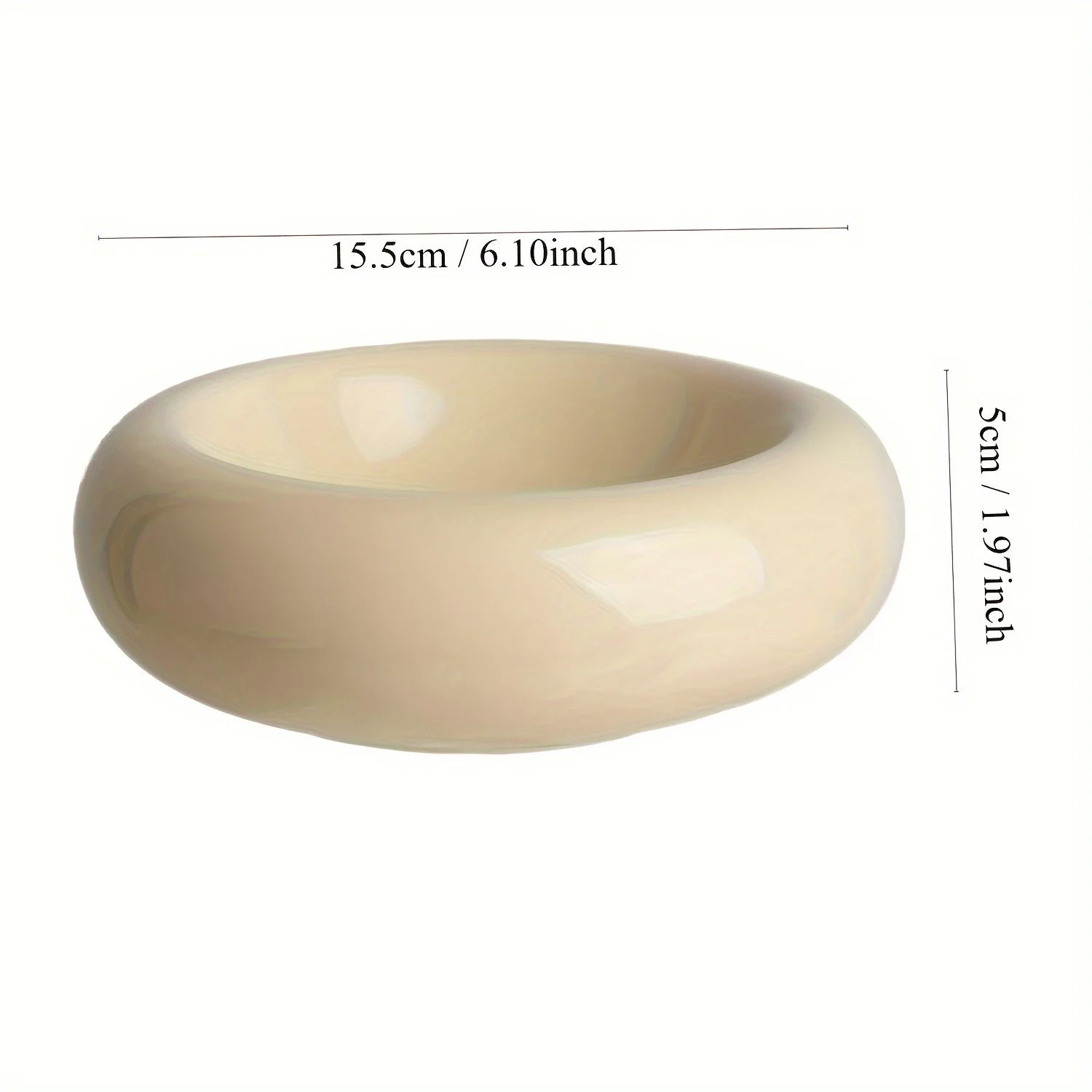 Donut-Shape Ceramic Cat Bowl