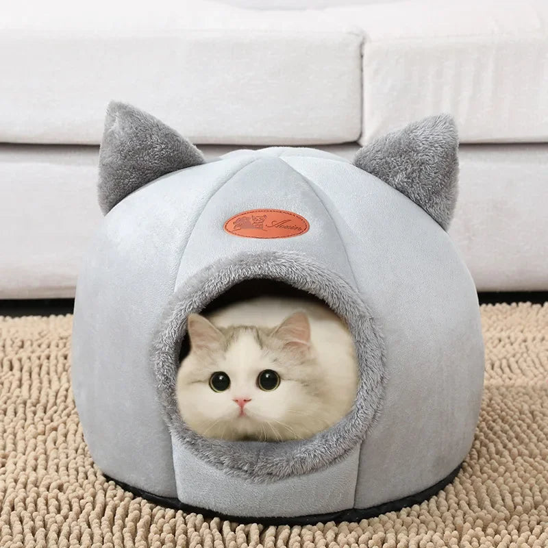 SoftNest Cozy Cat Cave Bed