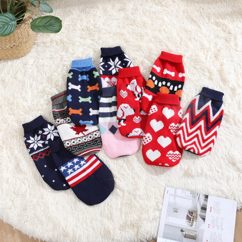 Warm Cartoon Cat Sweater for Cats & Kittens – Winter Knit Pullover