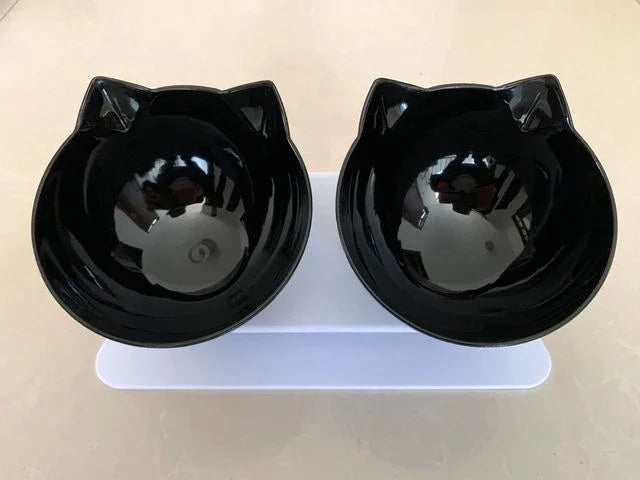 Detachable Food & Water Bowl Set for Cats & Small Dogs