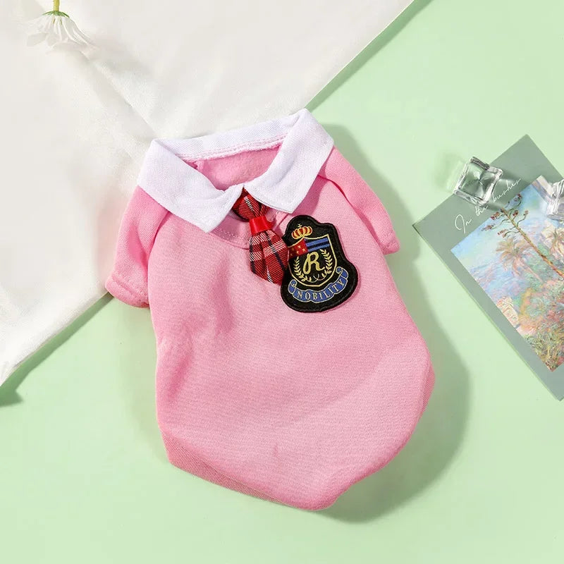 Couple Pet School Uniform Outfit (Shirt + Skirt) 🐾🎀