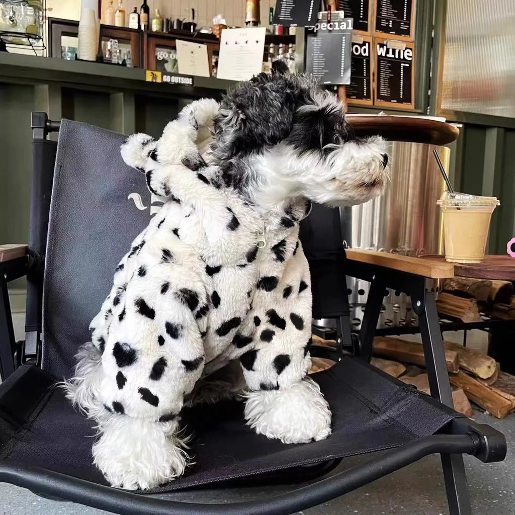 Luxe Plush Fur Dog Coat – Cozy Winter Warmth for Small & Medium Dogs