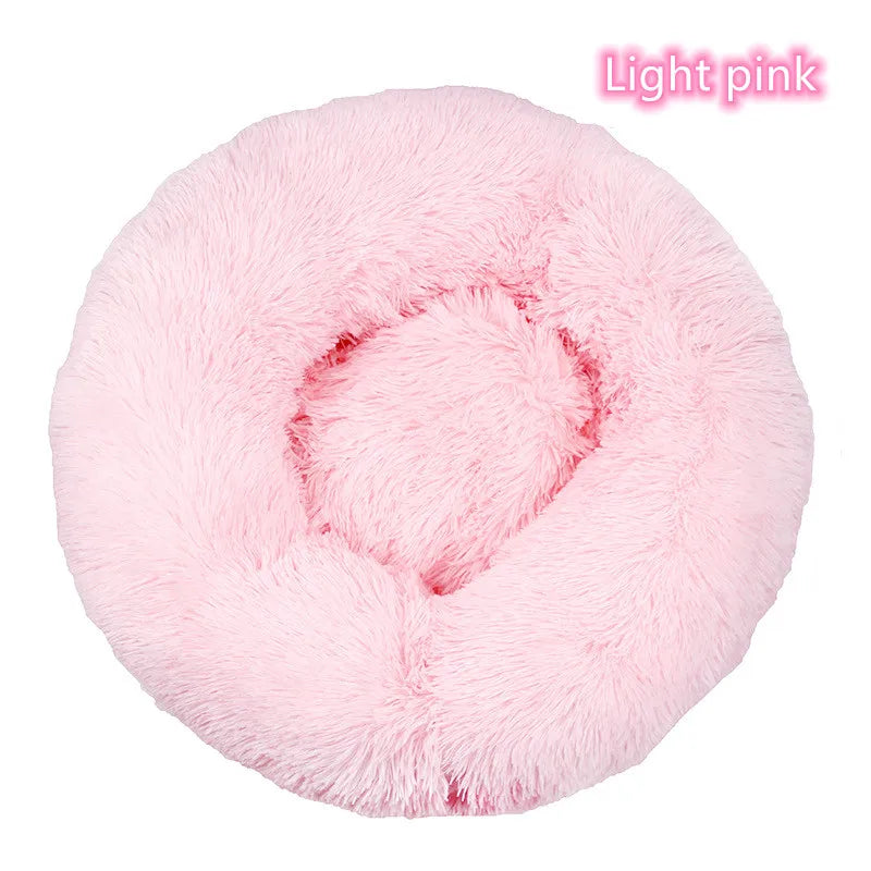 Super Soft Plush Pet Bed – Washable Calming Donut Bed for Cats & Dogs, Cozy Winter Sleeping Nest
