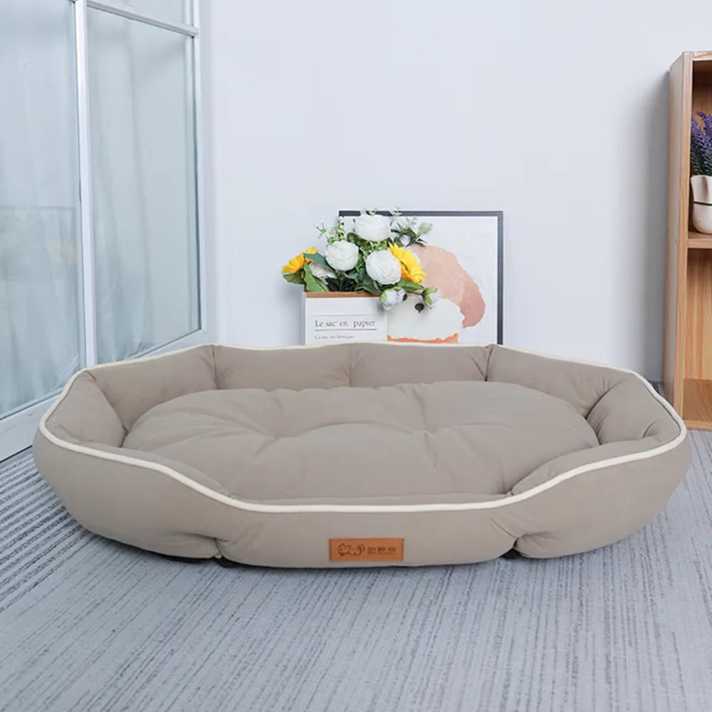 Cozy Corduroy Pet Sofa Bed – Soft Washable Nest for Dogs