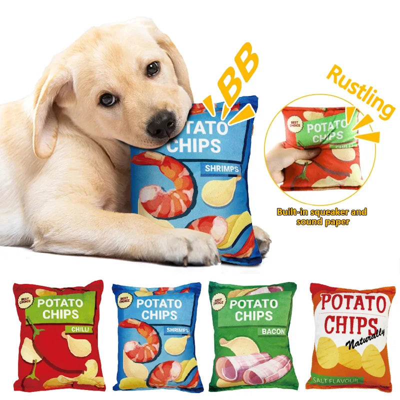 🍟Crunchy Chips Plush Dog Toy