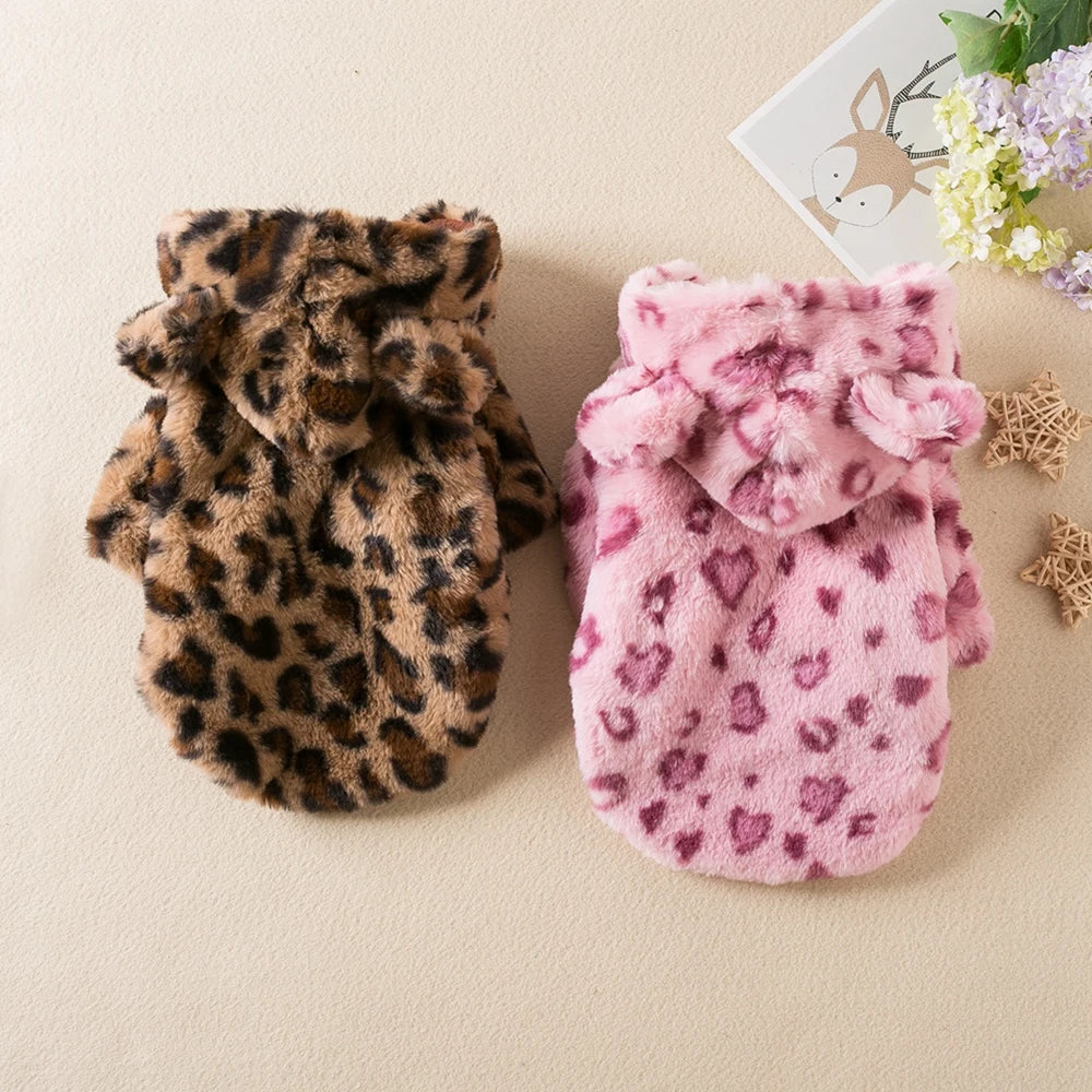 WildWarm Leopard Pet Hoodie