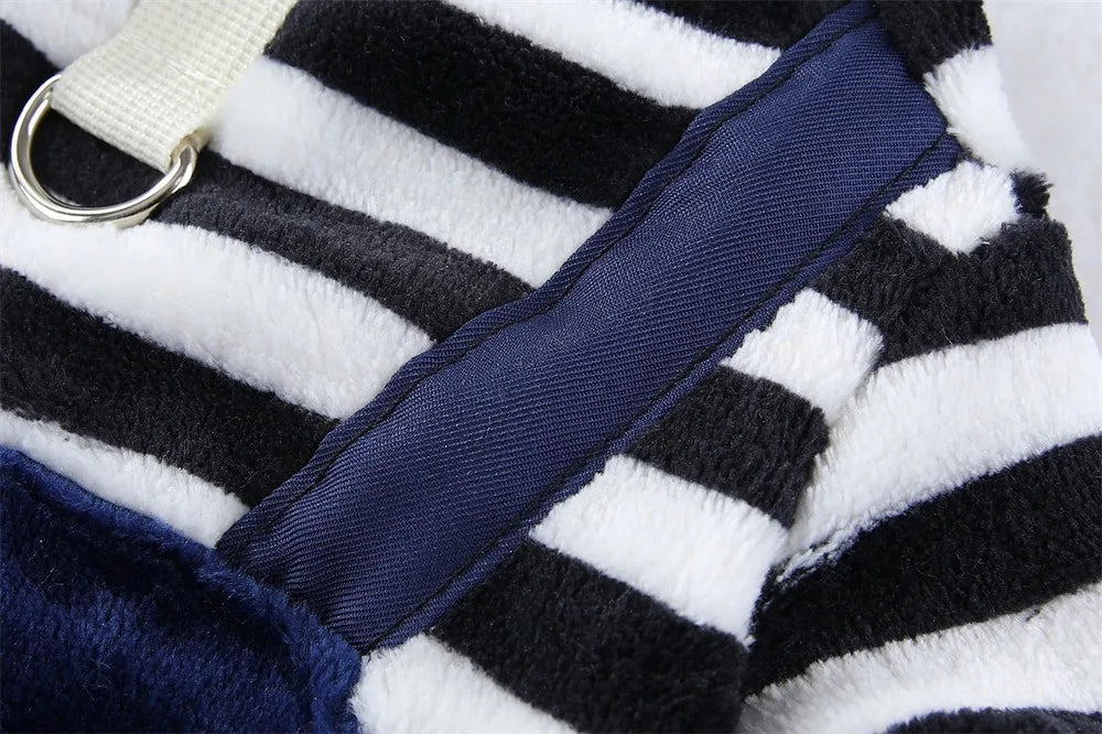 Cozy Bear Stripe Pet Jumpsuit