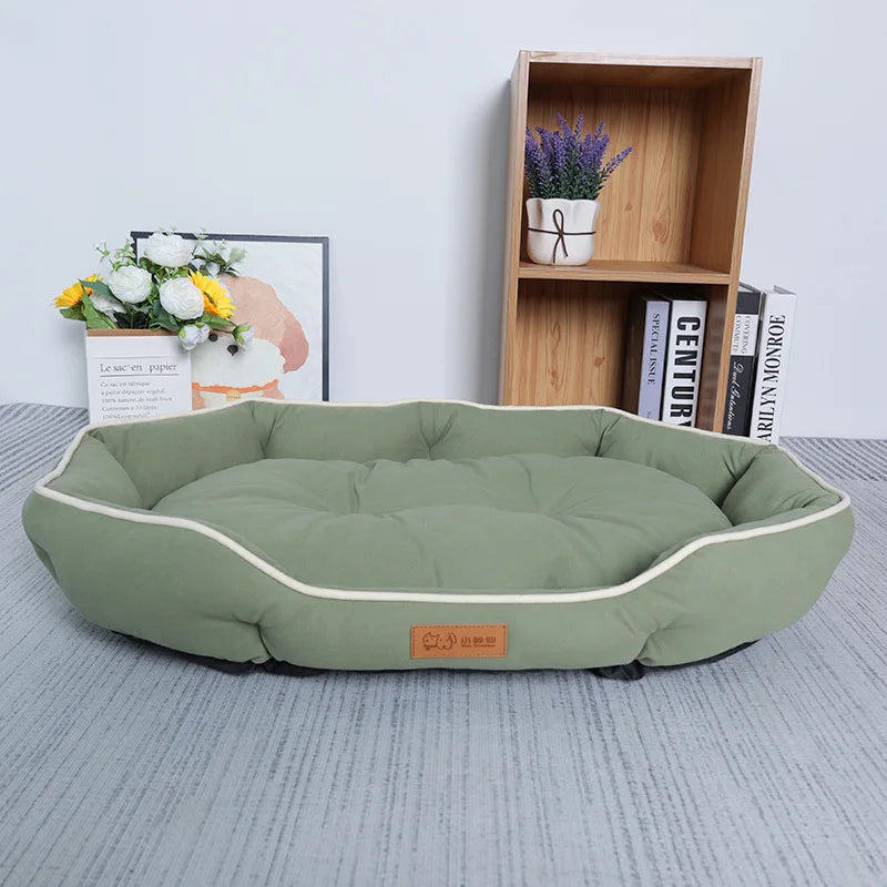 Cozy Corduroy Pet Sofa Bed – Soft Washable Nest for Dogs