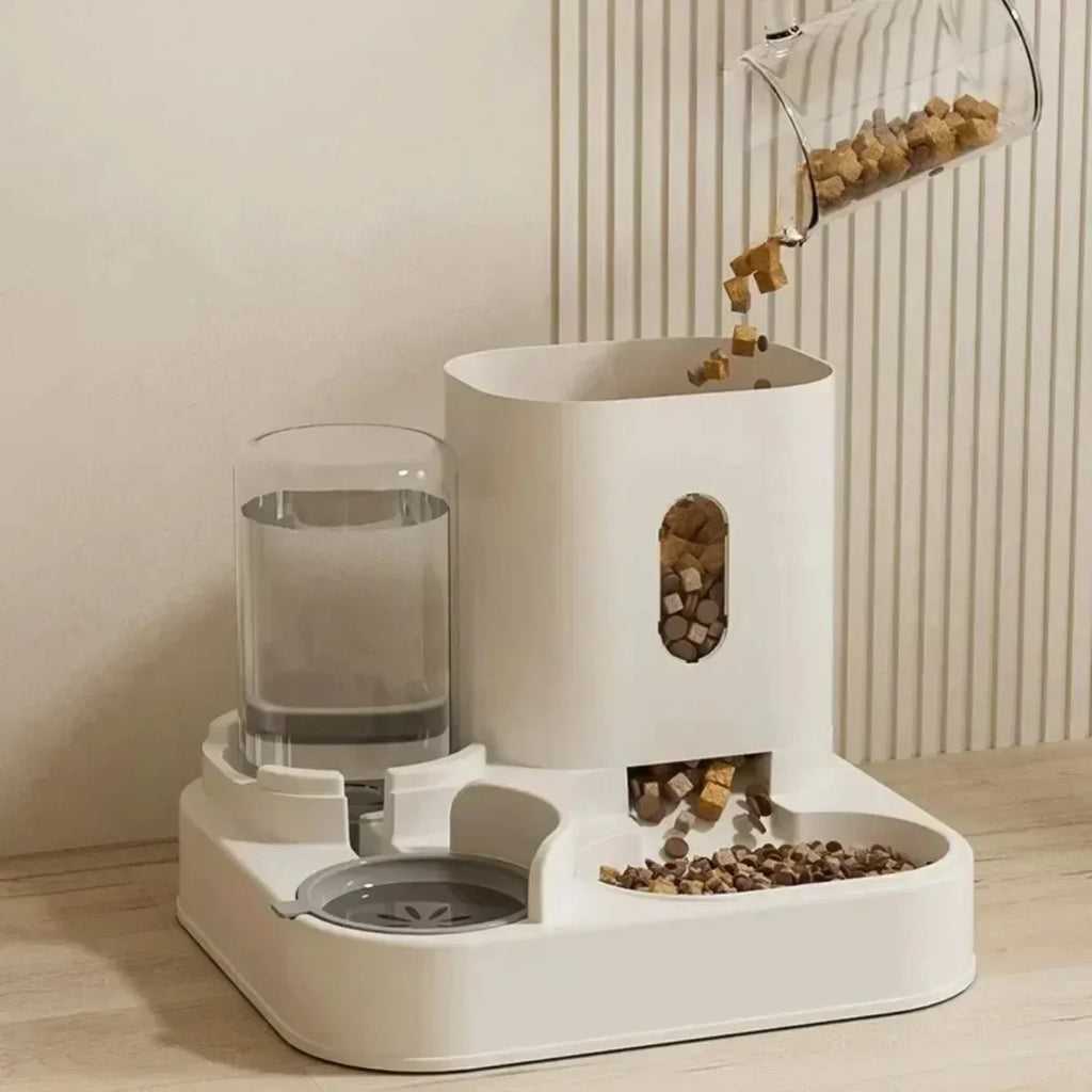 Gravity-Fed Automatic Food & Water Feeder for Cats & Dogs