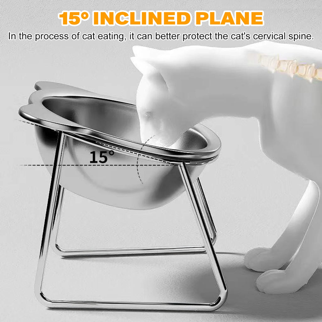Elevated Stainless Steel Pet Bowl with Stand