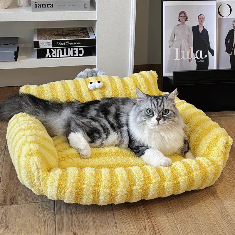 Mini Sofa Pet Bed (Cozy Linen Couch for Small Dogs & Cats) 🛋️🐾