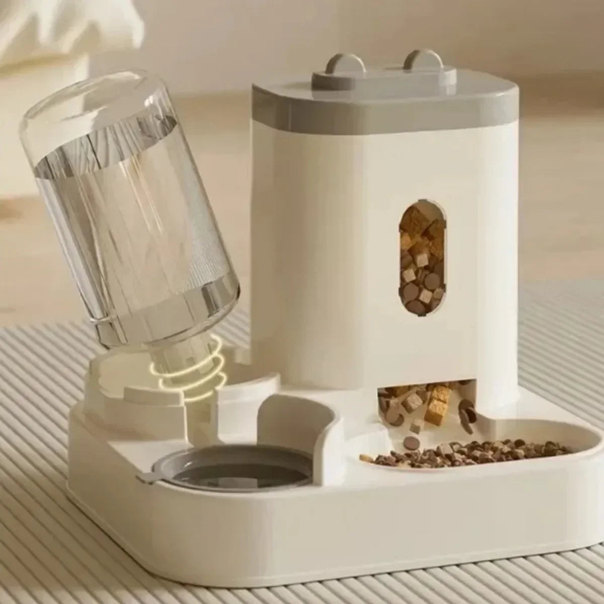 Gravity-Fed Automatic Food & Water Feeder for Cats & Dogs