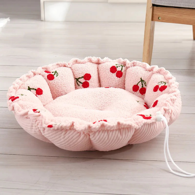 2-in-1 Adjustable Pumpkin Pet Bed (Cloud Velvet Nest + Cozy Cushion) 🎃✨