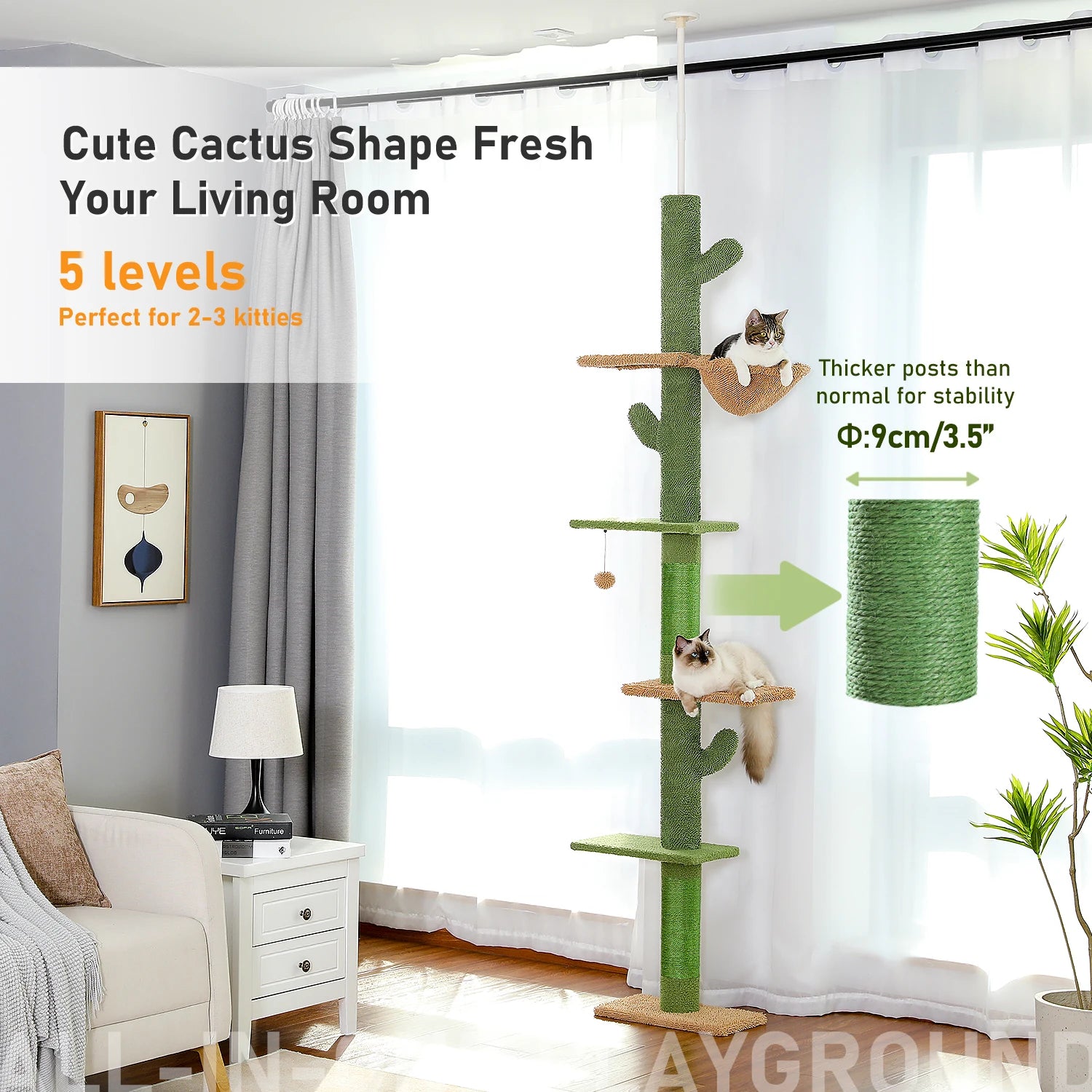 Floor-to-Ceiling Vertical Playground for Curious Cats