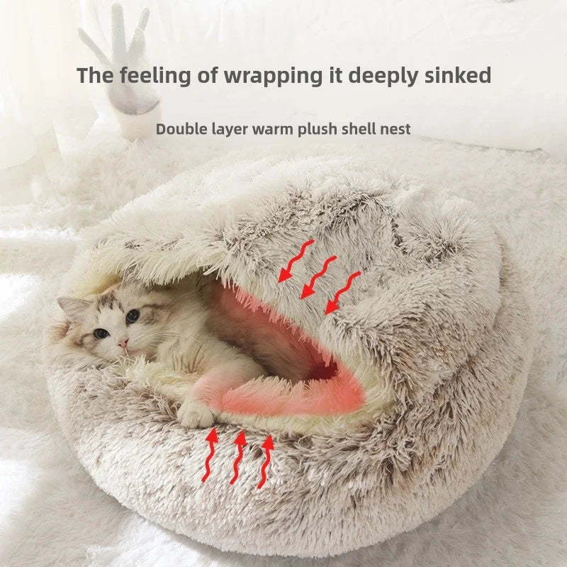 Plush Shell Haven Pet Bed