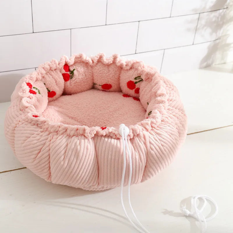 2-in-1 Adjustable Pumpkin Pet Bed (Cloud Velvet Nest + Cozy Cushion) 🎃✨