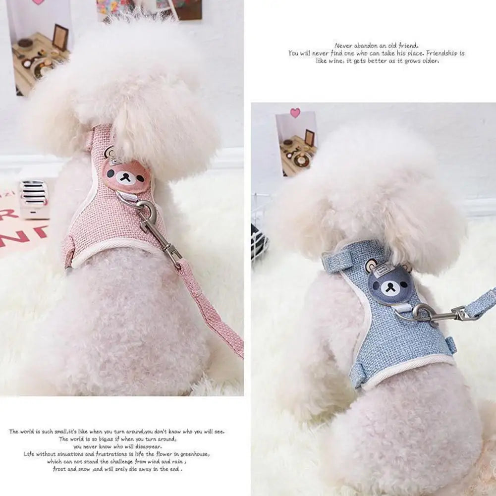 Necklace for Paws: Cozy Vest Harness + Leash Set