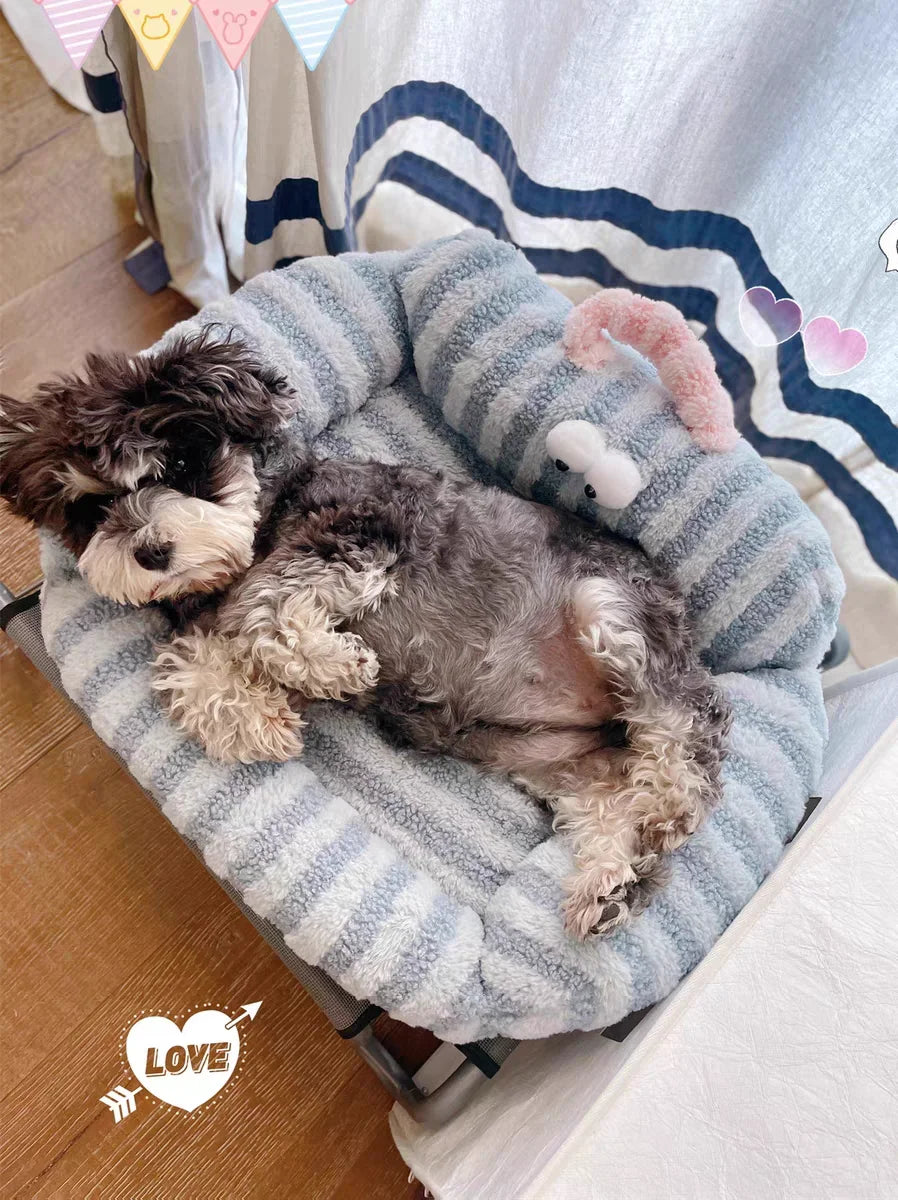 Mini Sofa Pet Bed (Cozy Linen Couch for Small Dogs & Cats) 🛋️🐾