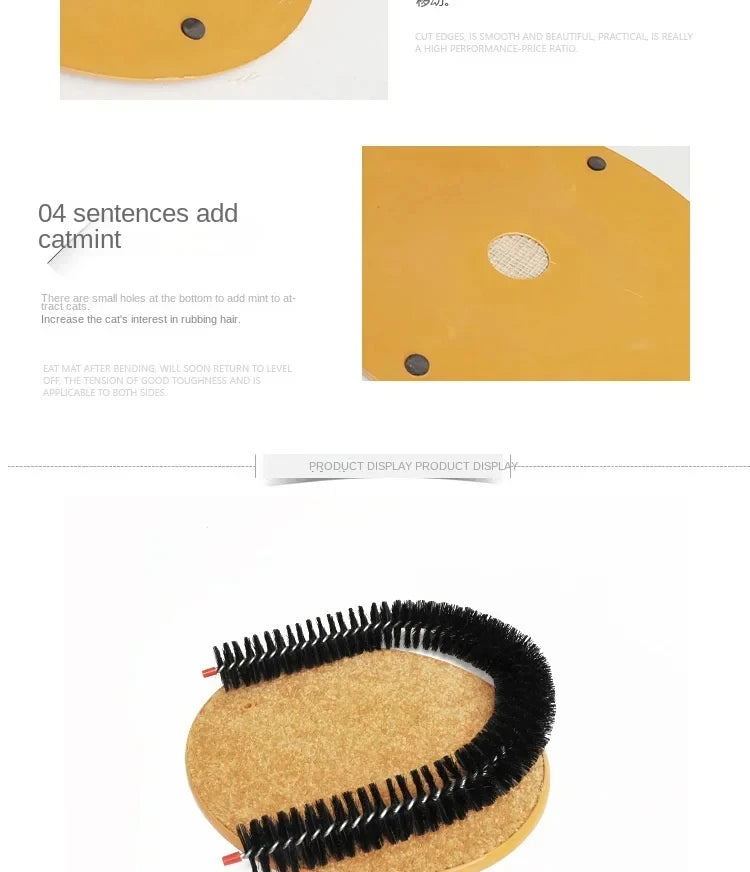 Self-Grooming Cat Arch with Scratching Base