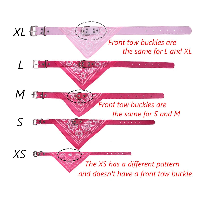 Printed Bandana Dog & Cat Collar (PU)
