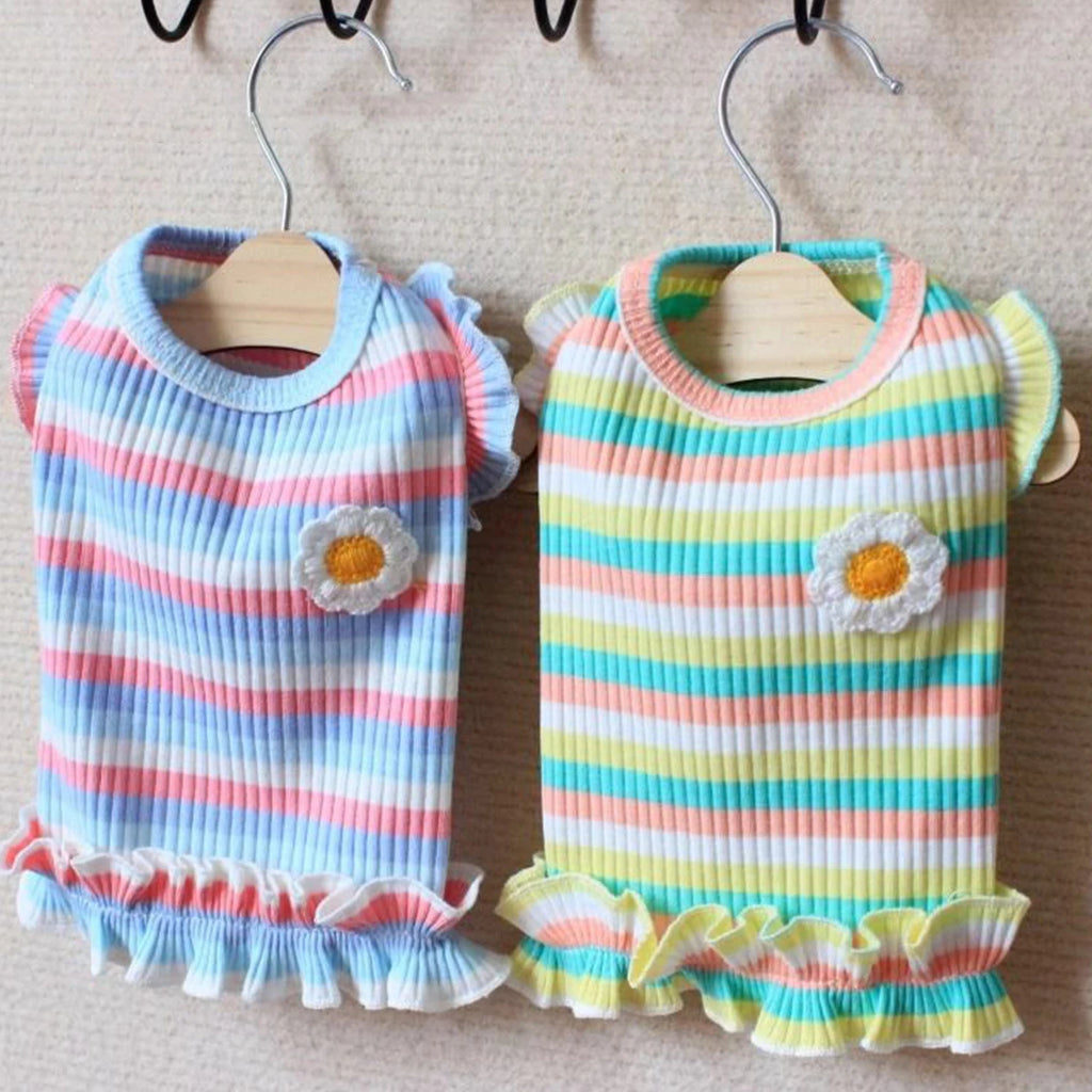 Rainbow Flower Summer Pet Dress Vest (Small Dogs & Cats) 🌈🌼